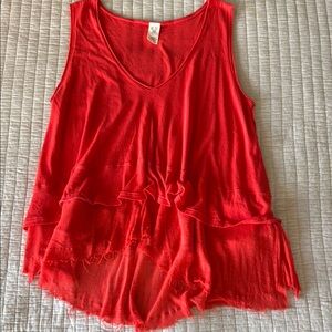 Red Sleeveless Top